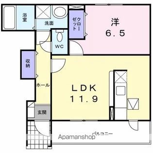 アルカンシェル B【1階】の間取り