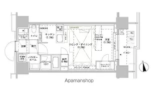 パークスフィア牛込神楽坂【8階】の間取り