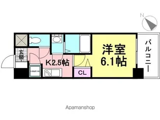 レジュールアッシュアーバンゲート【403号室】の間取り