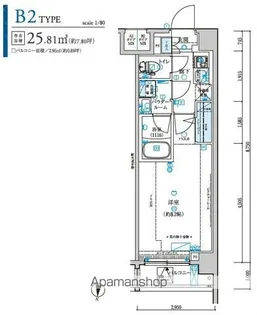 メインステージ森下駅前【614号室号室】の間取り