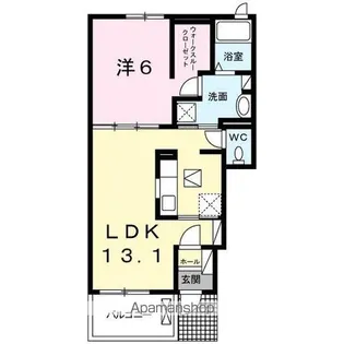 ボヌール メゾン B【1階】の間取り