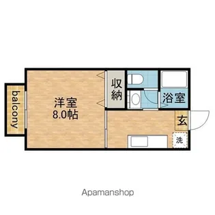 シャローズ【103号室】の間取り