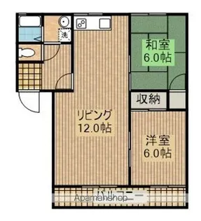 ローゼヒダカ【2-202号室】の間取り