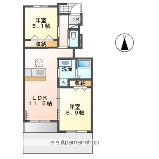リライアンスD【1階】の間取り