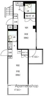 クレッセント【1階】の間取り