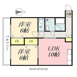 成広伊田コーポ【2階】の間取り