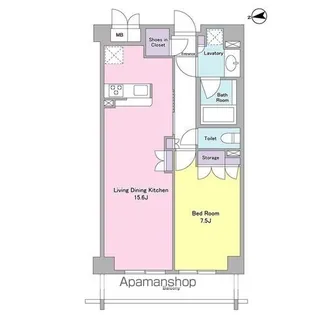 シティカレント代官山【3階】の間取り