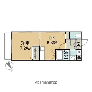 アケサンマンション【2階】の間取り