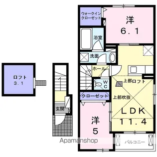 スカイステージ Ⅱ【2階】の間取り