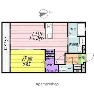 アスティオス佐鳴台【302号室】の間取り
