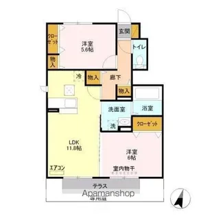 グリーンフォレスト H【1階】の間取り