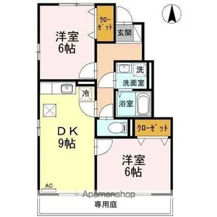 セジュール ふくずみ【1階】の間取り