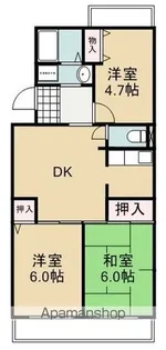 メゾン菖蒲【303号室】の間取り