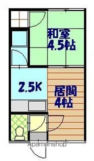 コーポトモヒロ【102号室】の間取り