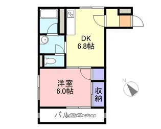 インパレスB【3階】の間取り