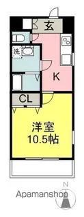 ステューディオ・K・ヴェルデ【402号室】の間取り