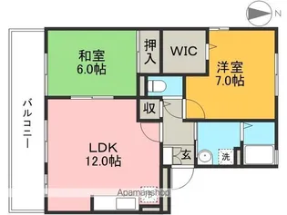 高知県高知市高そね【アパート】の間取り