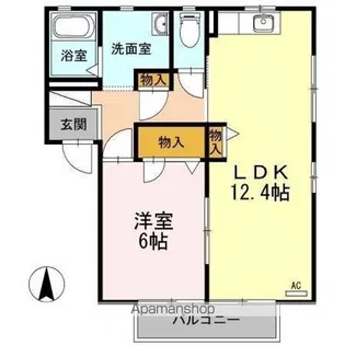 エスポワール B【1階】の間取り
