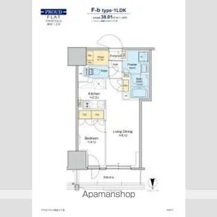 プラウドフラット四谷三丁目【5階】の間取り