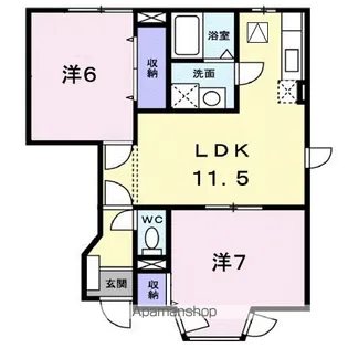 ゴールドクレスト藤井【1階】の間取り