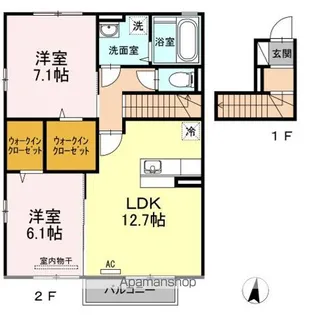 サリナス土居田【2階】の間取り