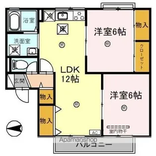Green Hill【102号室】の間取り