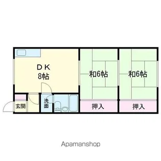 ハイツ木村【6号室】の間取り