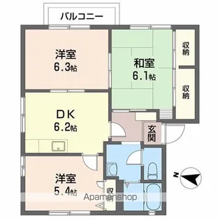 ディアスしまなみ B棟【2階】の間取り