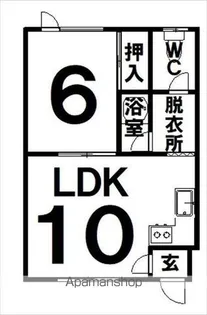 大東マンション【6号室】の間取り