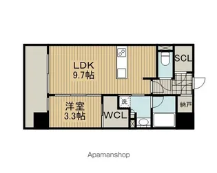 クリオラベルヴィ名古屋花の木【9階】の間取り