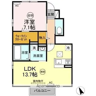 GRACE Ⅰ【107号室】の間取り