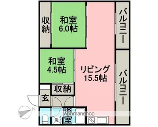 TSUMOTOクリーンハイツ【3階】の間取り