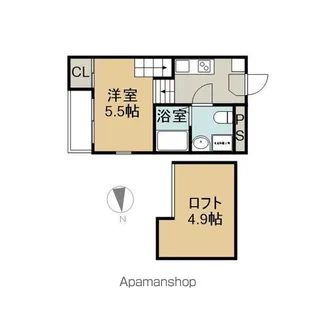 ハーモニーテラス城木町Ⅱ【201号室】の間取り
