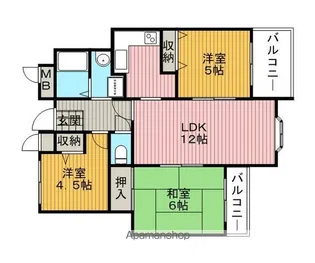 エステート松尾【1階】の間取り