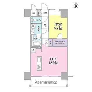 VANTAGE HASUNE【6階】の間取り