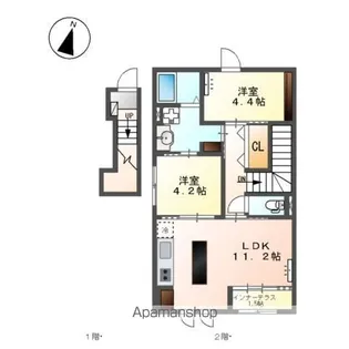 AMFORET(アーム・フォーレ)Ⅱ【2階】の間取り