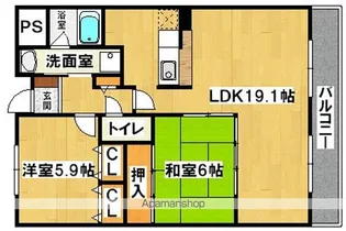 クレール新金岡【2階】の間取り
