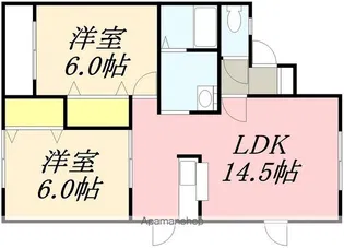 フィールドハウス【101号室】の間取り