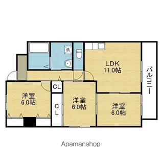 エヌズ【6階】の間取り