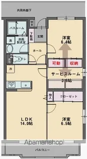 パラッツォ【3階】の間取り