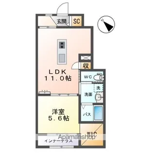 カーサ桜【1階】の間取り
