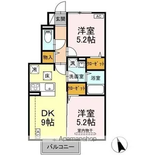 フラット【1階】の間取り