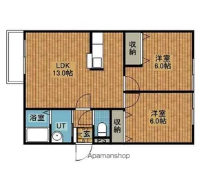 シティハイム高砂Ⅲ【102号室】の間取り