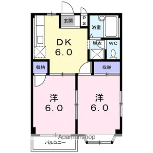 グレープタウン根津【1階】の間取り
