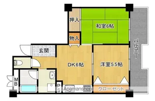 サンハイツ北花田第2【4階】の間取り