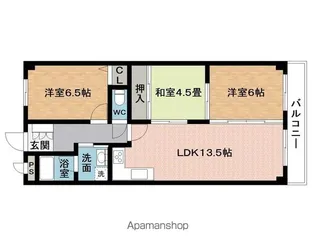 インペリアル鍵屋ノ辻【4階】の間取り