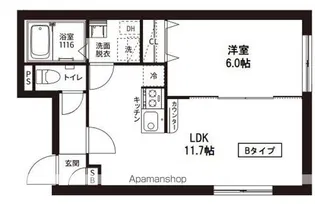 レピュア菊川駅前レジデンス【1階】の間取り