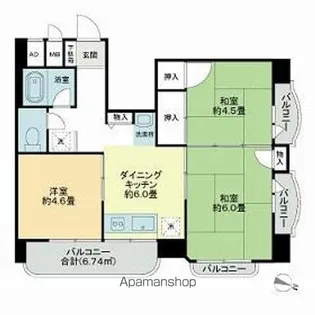 ライオンズマンション駒形【8階】の間取り