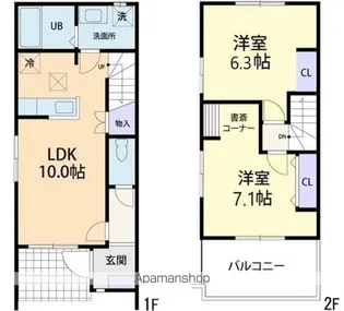 フォーリアテラス A【105号室】の間取り