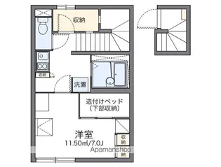レオパレスストリームⅢ【207号室】の間取り